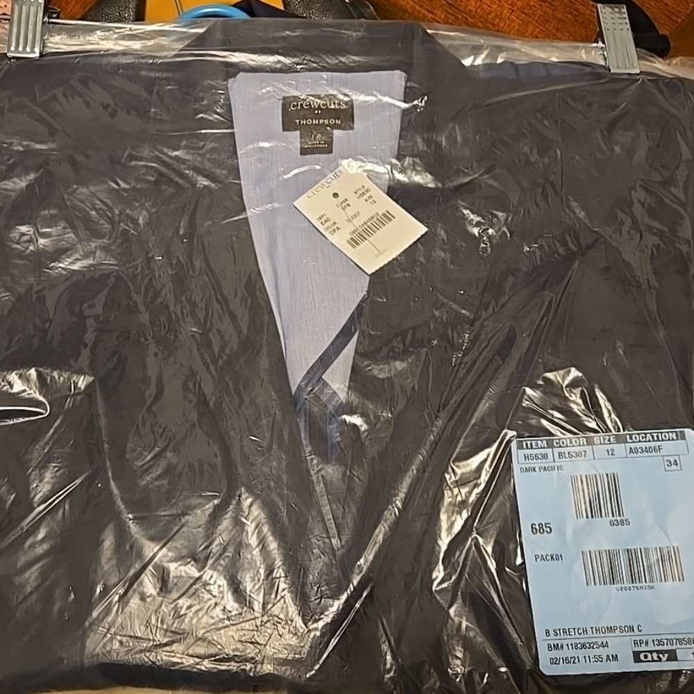 JCrew Crewcuts Navy Boys Thompson Suit Jacket Size 12 NWT